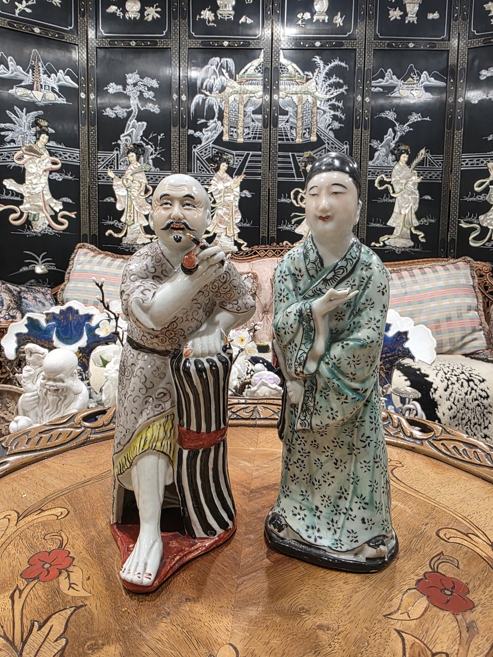 Antique Chinese Porcelain Figural Statues